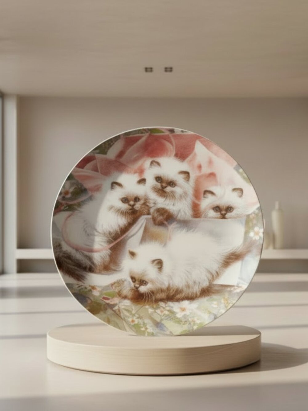 Amy Brackenbury "All Wrapped Up" Himalayans Cat Tales Collector Plate